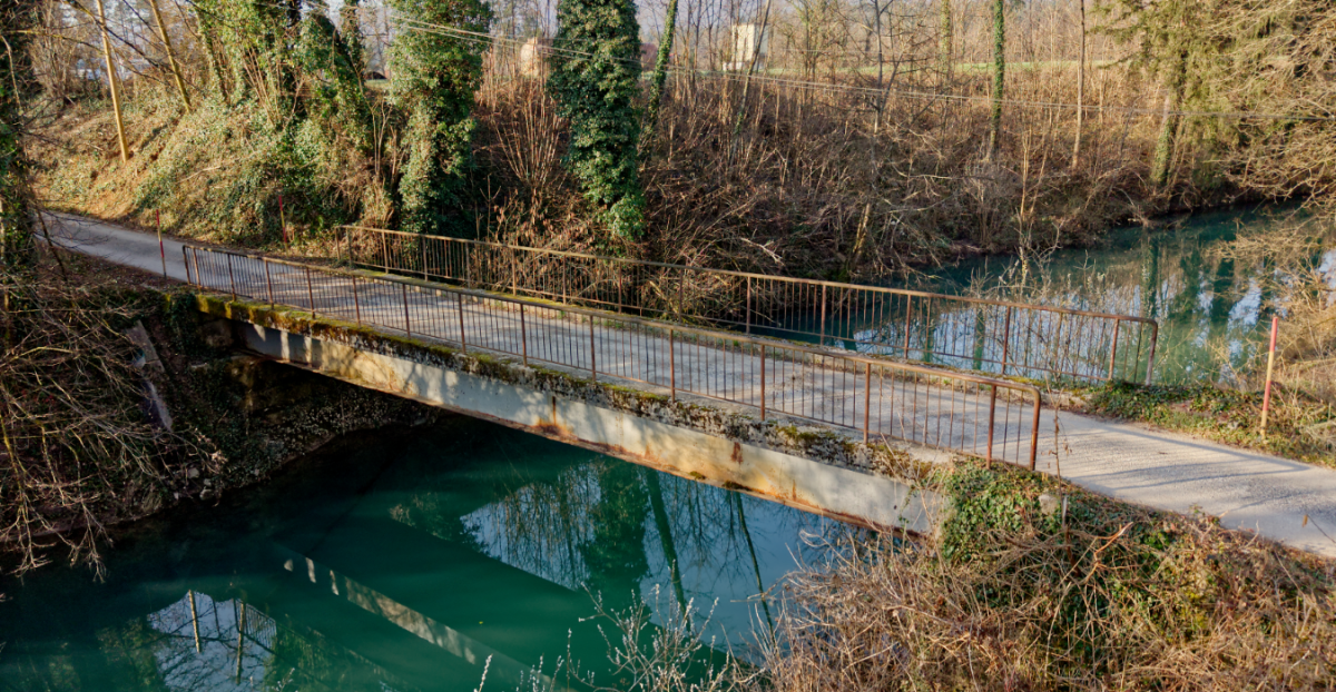 Most čez Dobličico pred obnovo